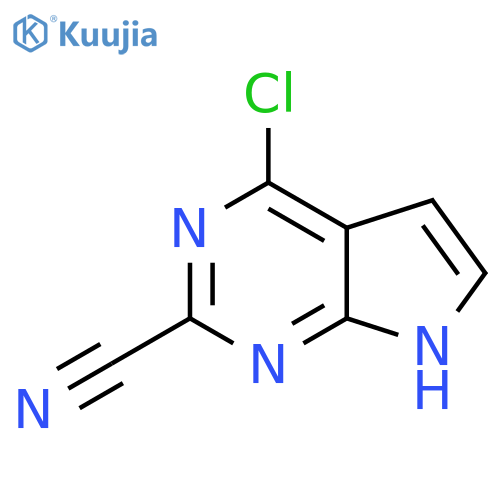 4-Chloro-7H-pyrrolo[2,3-d]pyrimidine-2-carbonitrile structure