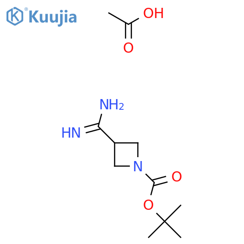acetic acid;tert-butyl 3-carbamimidoylazetidine-1-carboxylate structure