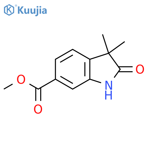 Methyl 3,3-dimethyl-2-oxo-2,3-dihydro-1H-indole-6-carboxylate structure
