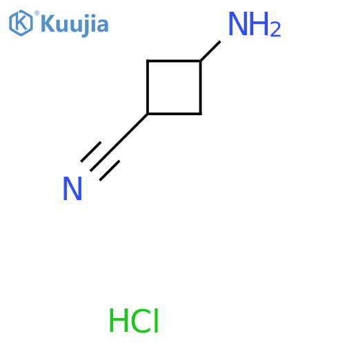 cis-3-aminocyclobutanecarbonitrile hydrochloride structure