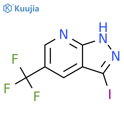 3-iodo-5-(trifluoromethyl)-1H-pyrazolo[3,4-b]pyridine structure