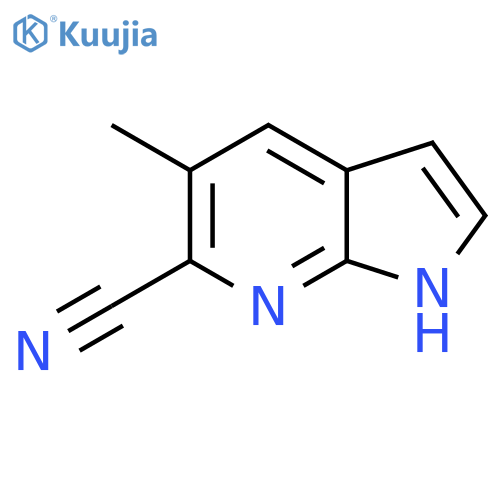 5-methyl-1H-pyrrolo[2,3-b]pyridine-6-carbonitrile structure