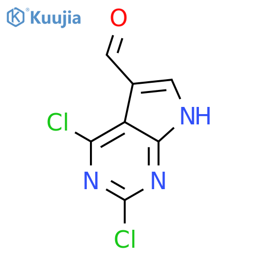 2,4-Dichloro-7H-pyrrolo[2,3-d]pyrimidine-5-carbaldehyde structure