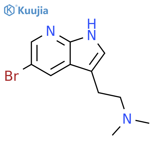(2-{5-bromo-1H-pyrrolo[2,3-b]pyridin-3-yl}ethyl)dimethylamine structure