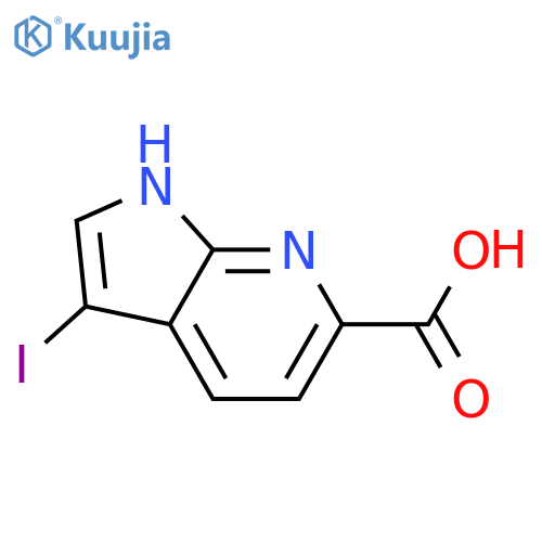 3-Iodo-1H-pyrrolo[2,3-b]pyridine-6-carboxylic acid structure