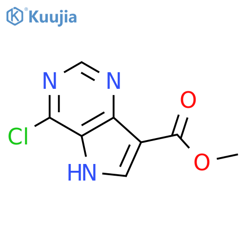 Methyl 4-chloro-5H-pyrrolo[3,2-d]pyrimidine-7-carboxylate structure