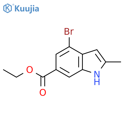 Ethyl 4-bromo-2-methyl-1H-indole-6-carboxylate structure