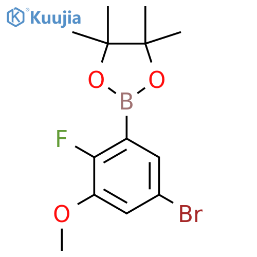 5-Bromo-2-fluoro-3-methoxyphenylboronic acid pinacol ester structure