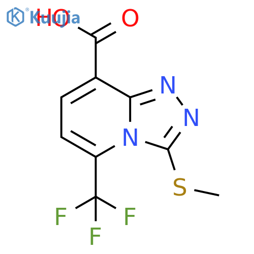 3-(methylsulfanyl)-5-(trifluoromethyl)-1,2,4triazolo4,3-apyridine-8-carboxylic acid structure