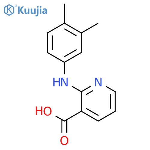 2-(3,4-Dimethylphenyl)aminonicotinic acid structure