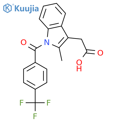1H-Indole-3-acetic acid, 2-methyl-1-[4-(trifluoromethyl)benzoyl]- structure