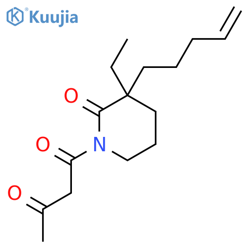 2-Piperidinone, 1-(1,3-dioxobutyl)-3-ethyl-3-(4-pentenyl)- structure