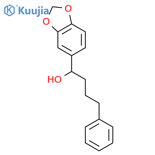 1,3-Benzodioxole-5-methanol,a-(3-phenylpropyl)- structure