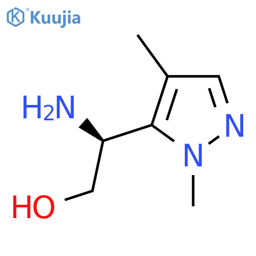 (2S)-2-amino-2-(1,4-dimethyl-1H-pyrazol-5-yl)ethan-1-ol structure