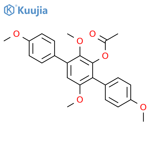 [1,1':4',1''-Terphenyl]-2'-ol, 3',4,4'',6'-tetramethoxy-, acetate (9CI) structure