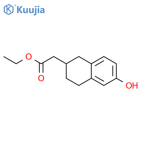 2-Naphthaleneacetic acid, 1,2,3,4-tetrahydro-6-hydroxy-, ethyl ester structure
