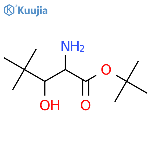 Tert-butyl 2-amino-3-hydroxy-4,4-dimethylpentanoate structure