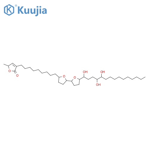 2(5H)-Furanone,5-methyl-3-[9-[octahydro-5'-(1,4,5-trihydroxypentadecyl)[2,2'-bifuran]-5-yl]nonyl]-(9CI) structure