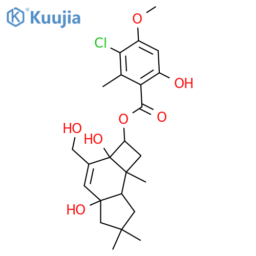 7-Protoilludene-5,6,9,14-tetrol; 5β-form, 5-O-(3-Chloro-6-hydroxy-4-methoxy-2-methylbenzoyl) structure
