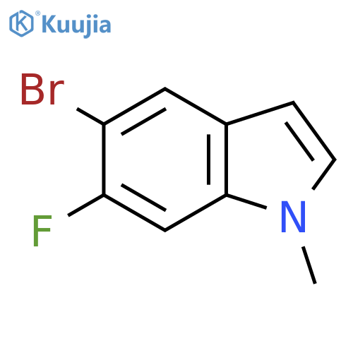 5-Bromo-6-fluoro-1-methyl-1H-indole structure