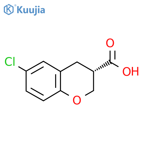 (3S)-6-Chlorochromane-3-carboxylic acid structure