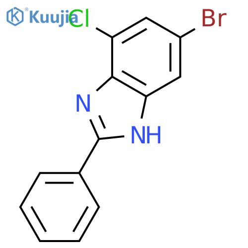 5-Bromo-7-chloro-2-phenyl-1H-benzo[d]imidazole structure