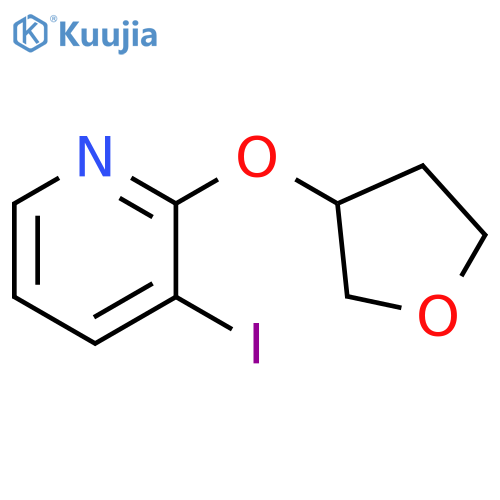 Pyridine, 3-iodo-2-[(tetrahydro-3-furanyl)oxy]- structure