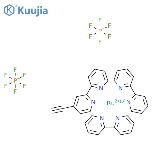 (2,2'-Bipyridine)(4-ethynyl-2,2'-bipyridine), hexafluorophosphate structure