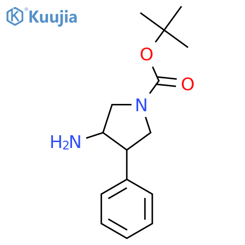 tert-butyl (3S,4R)-3-amino-4-phenylpyrrolidine-1-carboxylate structure