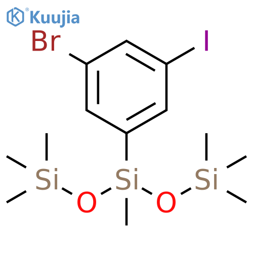3-(3-Bromo-5-iodophenyl)-1,1,1,3,5,5,5-heptamethyltrisiloxane structure