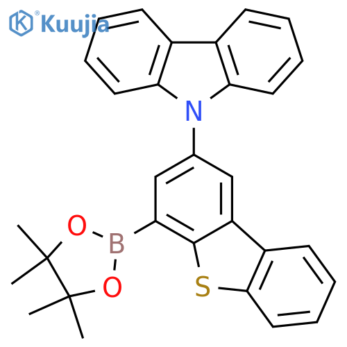 9H-Carbazole, 9-[4-(4,4,5,5-tetramethyl-1,3,2-dioxaborolan-2-yl)-2-dibenzothienyl]- structure