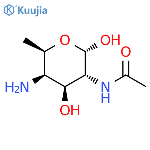 2-(acetylamino)-4-amino-2,4,6-trideoxy-α-D-Galactopyranose structure