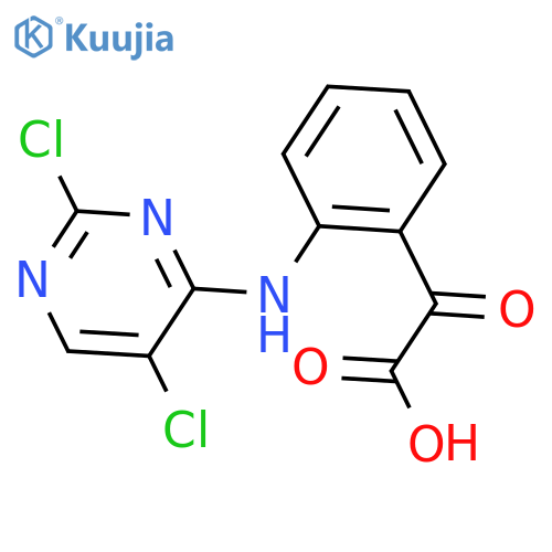 2-(2-(2,5-dichloropyrimidin-4-ylamino)phenyl)-2-oxoacetic acid structure