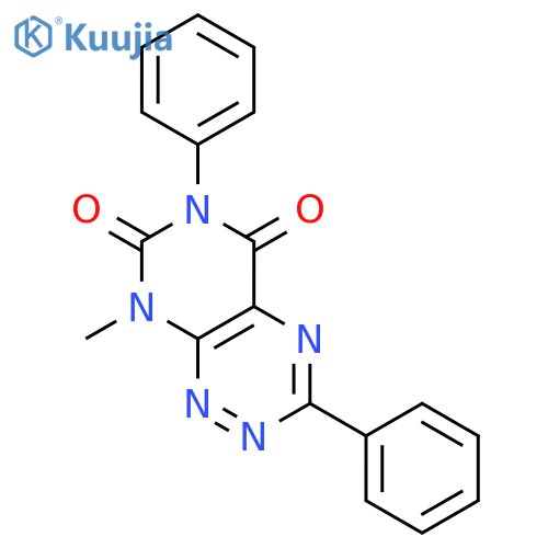 Pyrimido[5,4-e]-1,2,4-triazine-5,7(6H,8H)-dione, 8-methyl-3,6-diphenyl- structure