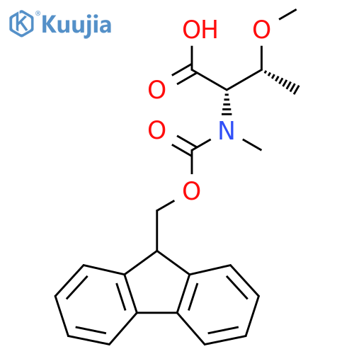 (2S,3R)-2-[9H-fluoren-9-ylmethoxycarbonyl(methyl)amino]-3-methoxy-butanoic acid structure