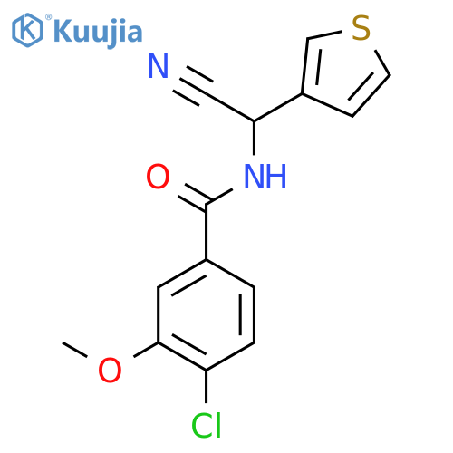 4-chloro-N-cyano(thiophen-3-yl)methyl-3-methoxybenzamide structure