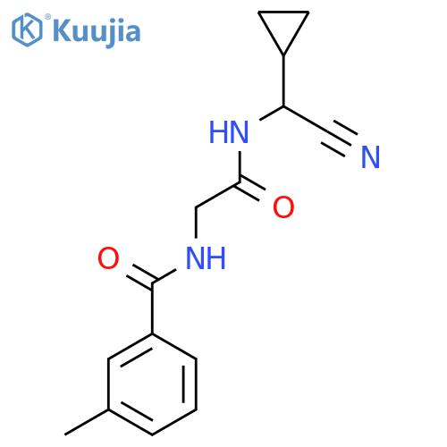N-[2-[(Cyanocyclopropylmethyl)amino]-2-oxoethyl]-3-methylbenzamide structure