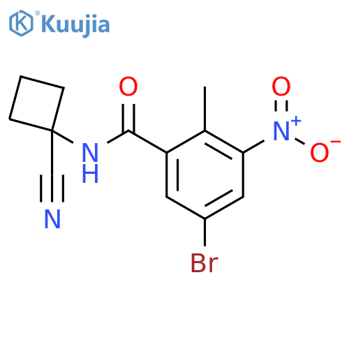 5-Bromo-N-(1-cyanocyclobutyl)-2-methyl-3-nitrobenzamide structure