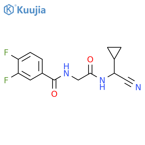 N-[2-[(Cyanocyclopropylmethyl)amino]-2-oxoethyl]-3,4-difluorobenzamide structure