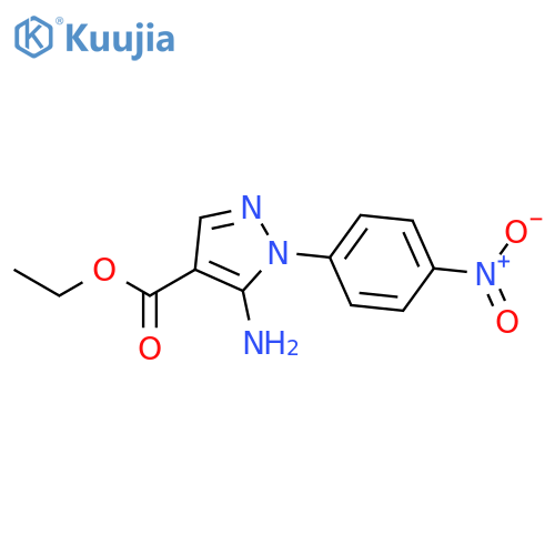 Ethyl 5-amino-1-(4-nitrophenyl)-1H-pyrazole-4-carboxylate structure