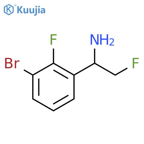 1-(3-bromo-2-fluorophenyl)-2-fluoroethan-1-amine structure