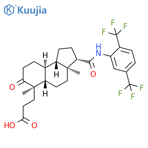(3S,3aS,5aS,6R,9aS,9bS)-3-[[[2,5-Bis(trifluoromethyl)phenyl]amino]carbonyl]dodecahydro-3a,6-dimethyl structure