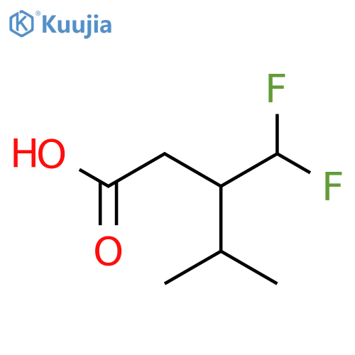 3-(Difluoromethyl)-4-methylpentanoic acid structure