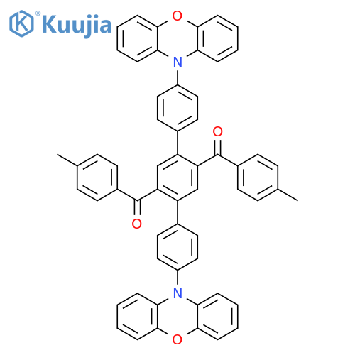 1,4-Bis(9,9-phenoxazin-10-yl-p-phenyl)-2,5-bis(p -tolylmethanoyl)-benzene structure