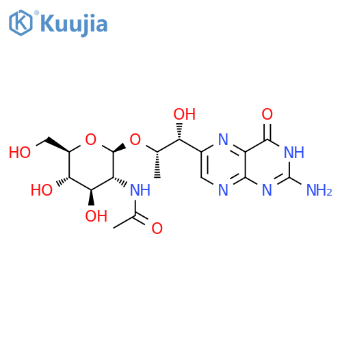 4(3H)-Pteridinone,6-[(1R,2S)-2-[[2-(acetylamino)-2-deoxy-b-D-glucopyranosyl]oxy]-1-hydroxypropyl]-2-amino- structure