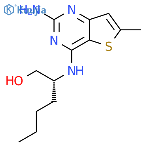 (R)-2-((2-AMINO-6-METHYLTHIENO[3,2-D]PYRIMIDIN-4-YL)AMINO)HEXAN-1-OL structure