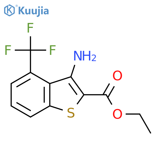 Ethyl 3-amino-4-(trifluoromethyl)benzo[b]thiophene-2-carboxylate structure