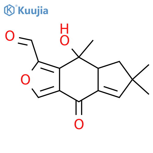 5,14-Epoxy-3,4-dihydroxy-5,7(14),9-illudalatrien-8-one; 3β-form, 4-Aldehyde structure