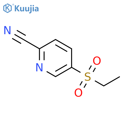2-Pyridinecarbonitrile, 5-(ethylsulfonyl)- structure