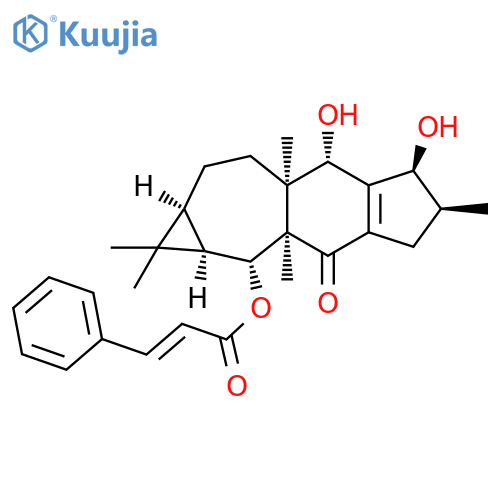 2-Propenoic acid,3-phenyl-,(1aR,2R,2aR,5S,6S,7S,7aR,9aS)-1a,2,2a,3,4,5,6,7,7a,8,9,9a-dodecahydro-6,7-dihydroxy-1,1,2a,5,7a-pentamethyl-3-oxo-1H-cyclopropa[4,5]cyclohept[1,2-f]inden-2-ylester, (2E)- (9CI) structure